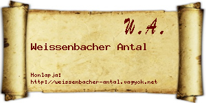 Weissenbacher Antal névjegykártya